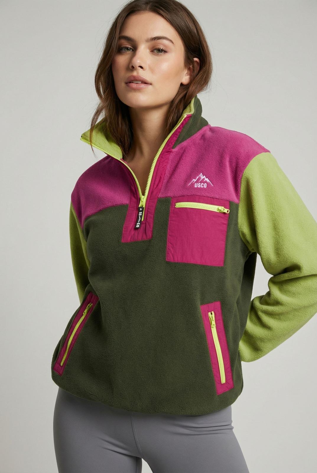 USCO Retro Quarter-Zip Fleece Pullover