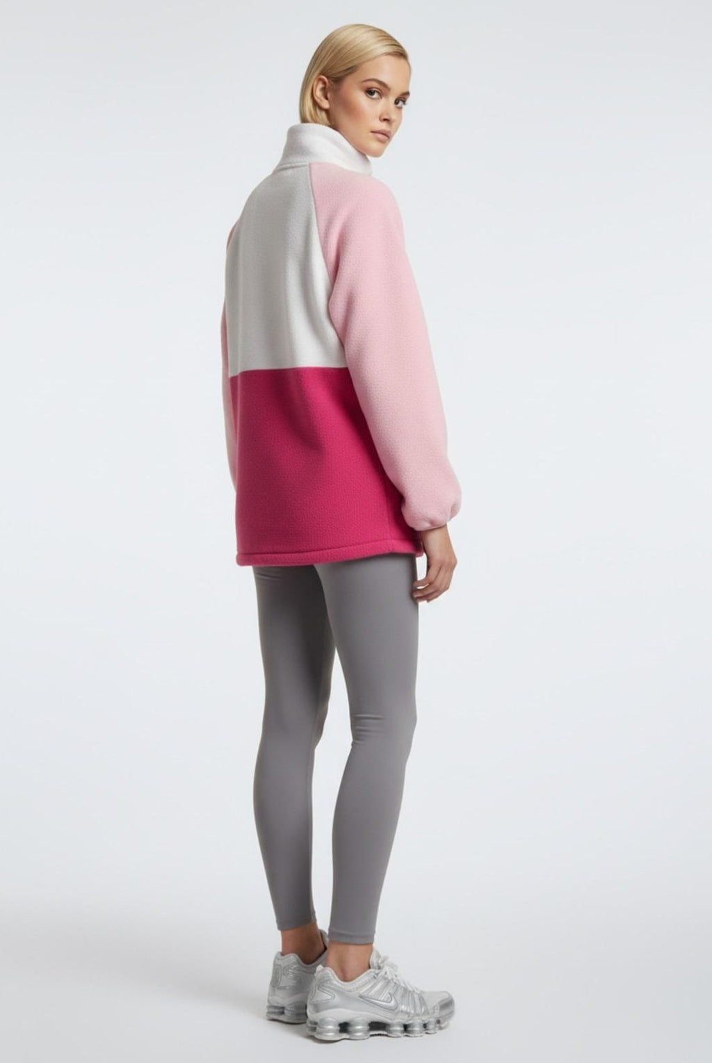 USCO Alpine Quarter-Snap Fleece Pink