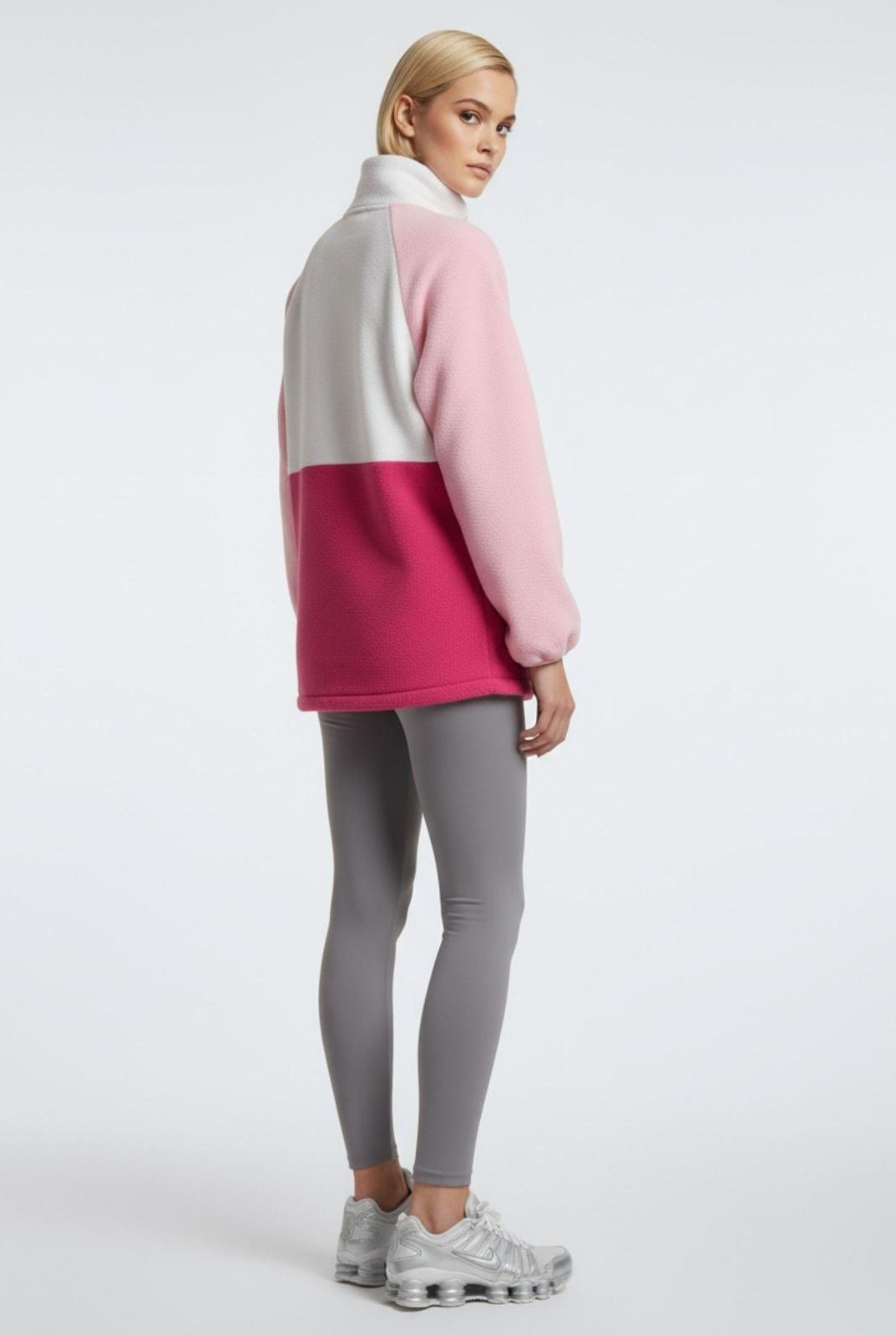 USCO Alpine Quarter-Snap Fleece Pink