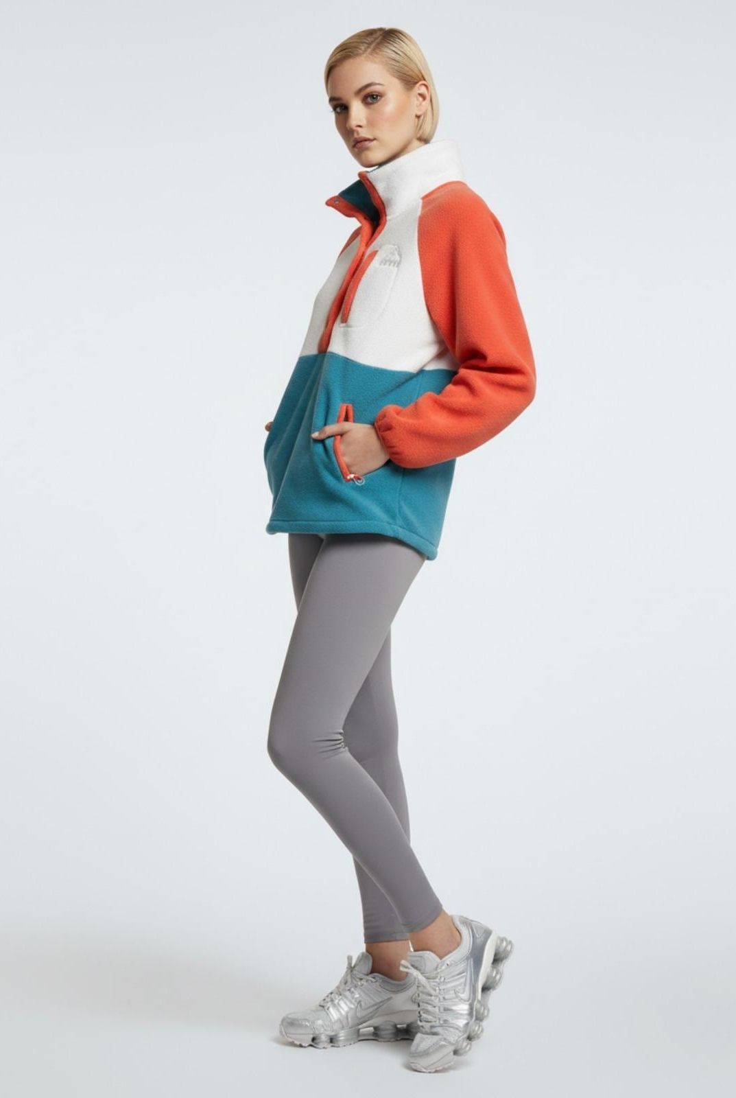 USCO Alpine Quarter-Snap Fleece Coral