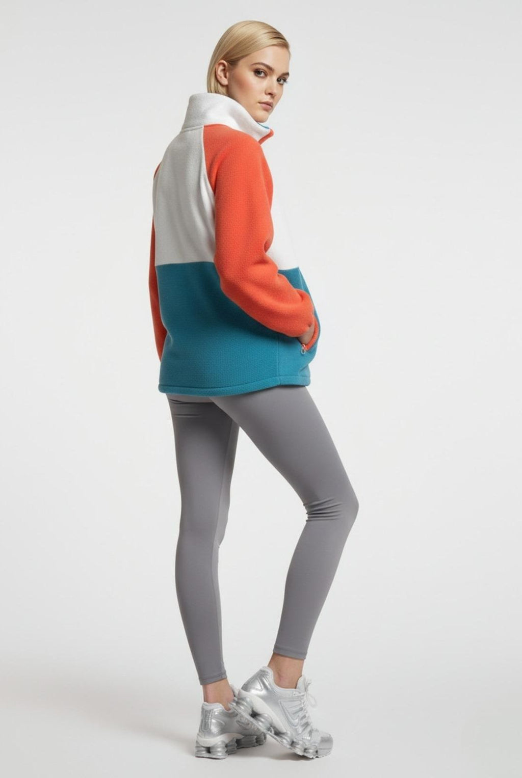 USCO Alpine Quarter-Snap Fleece Coral