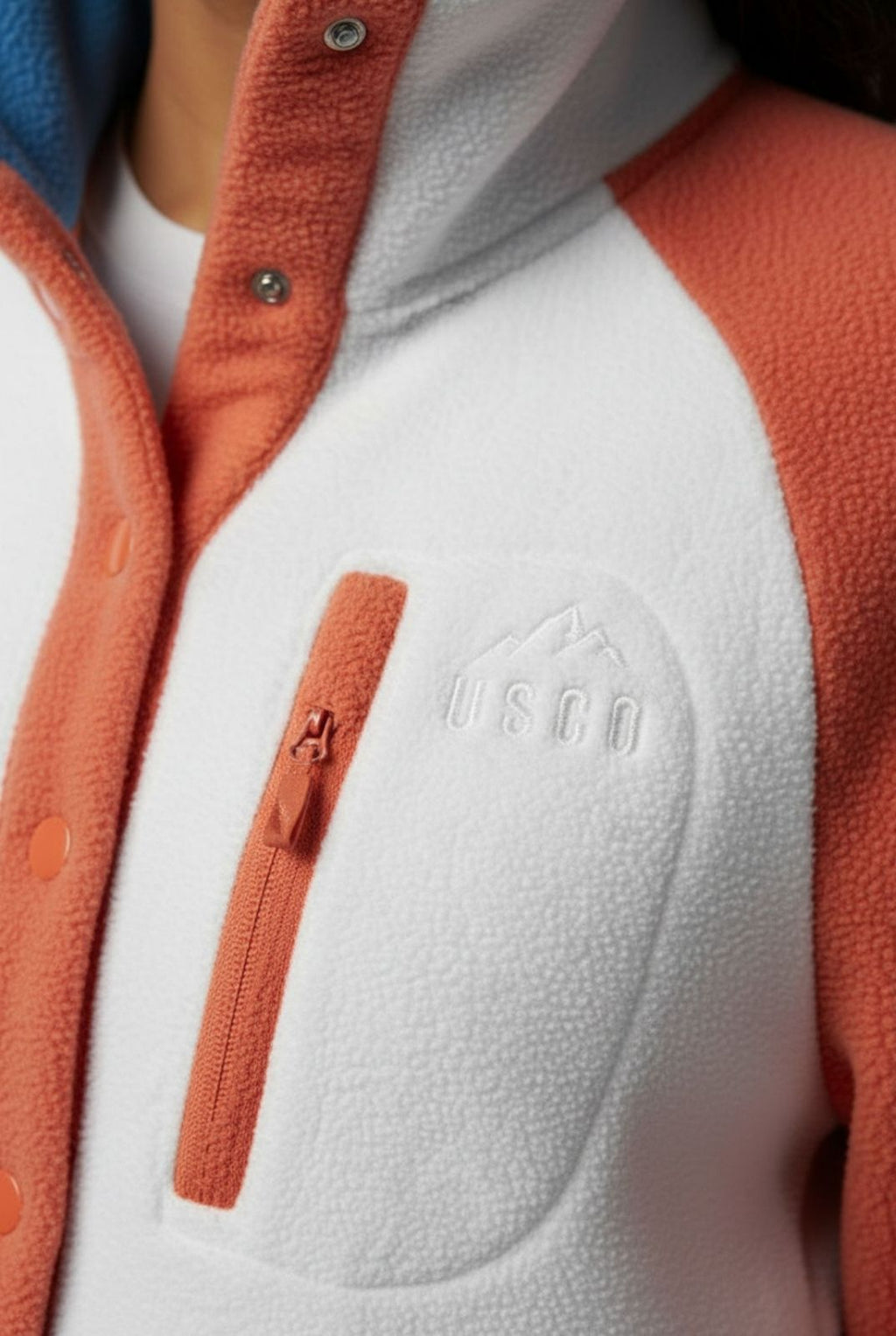 USCO Alpine Quarter-Snap Fleece Coral