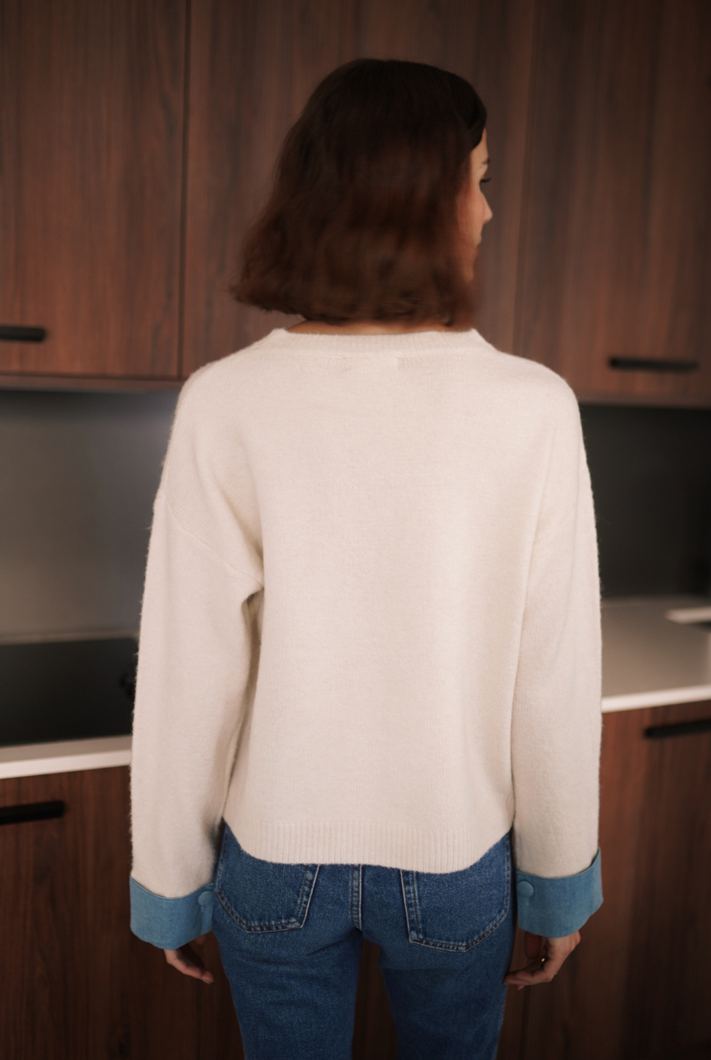 Heart Denim Sweater