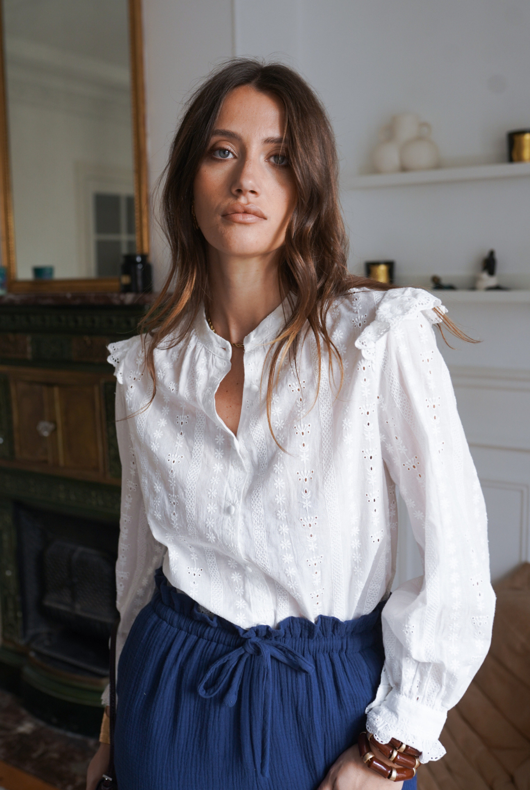 Embroidered Cotton Blouse
