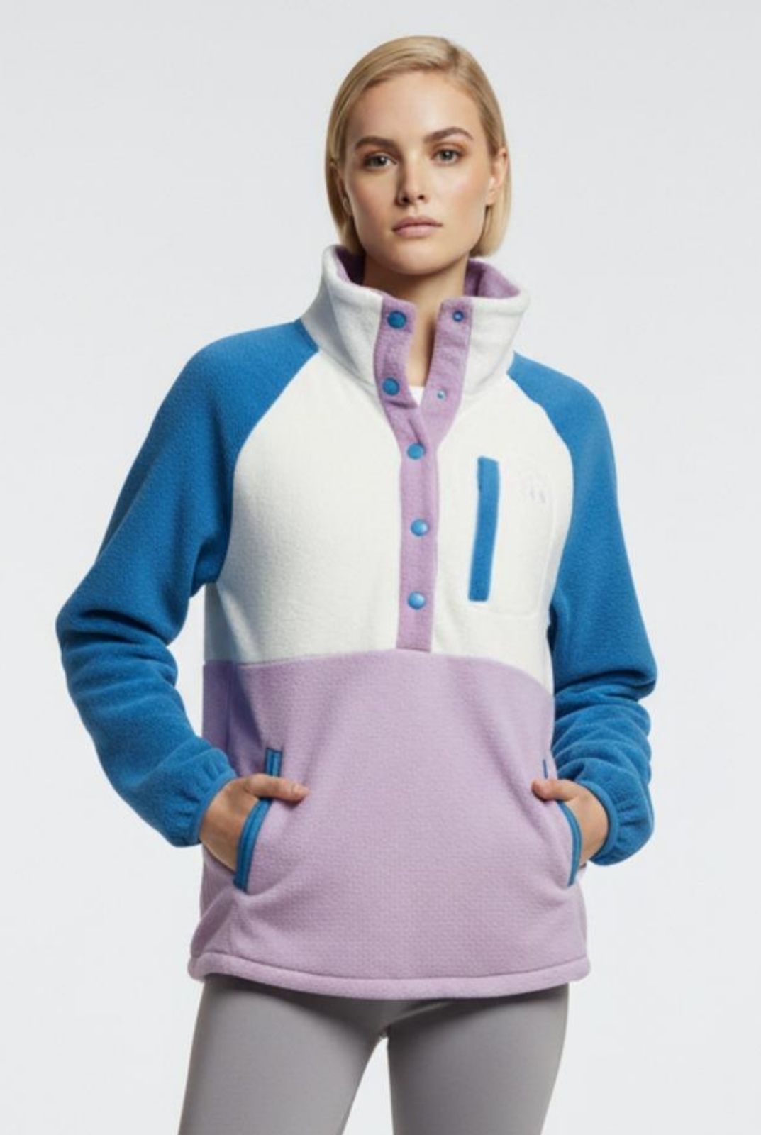 USCO Alpine Quarter-Snap Fleece Blue