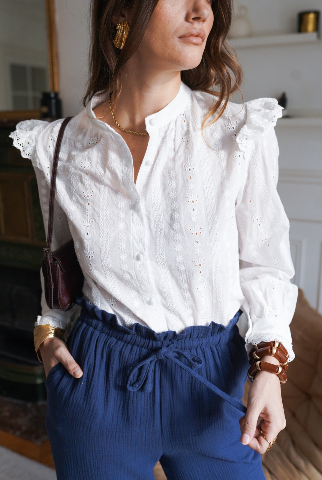 Embroidered Cotton Blouse