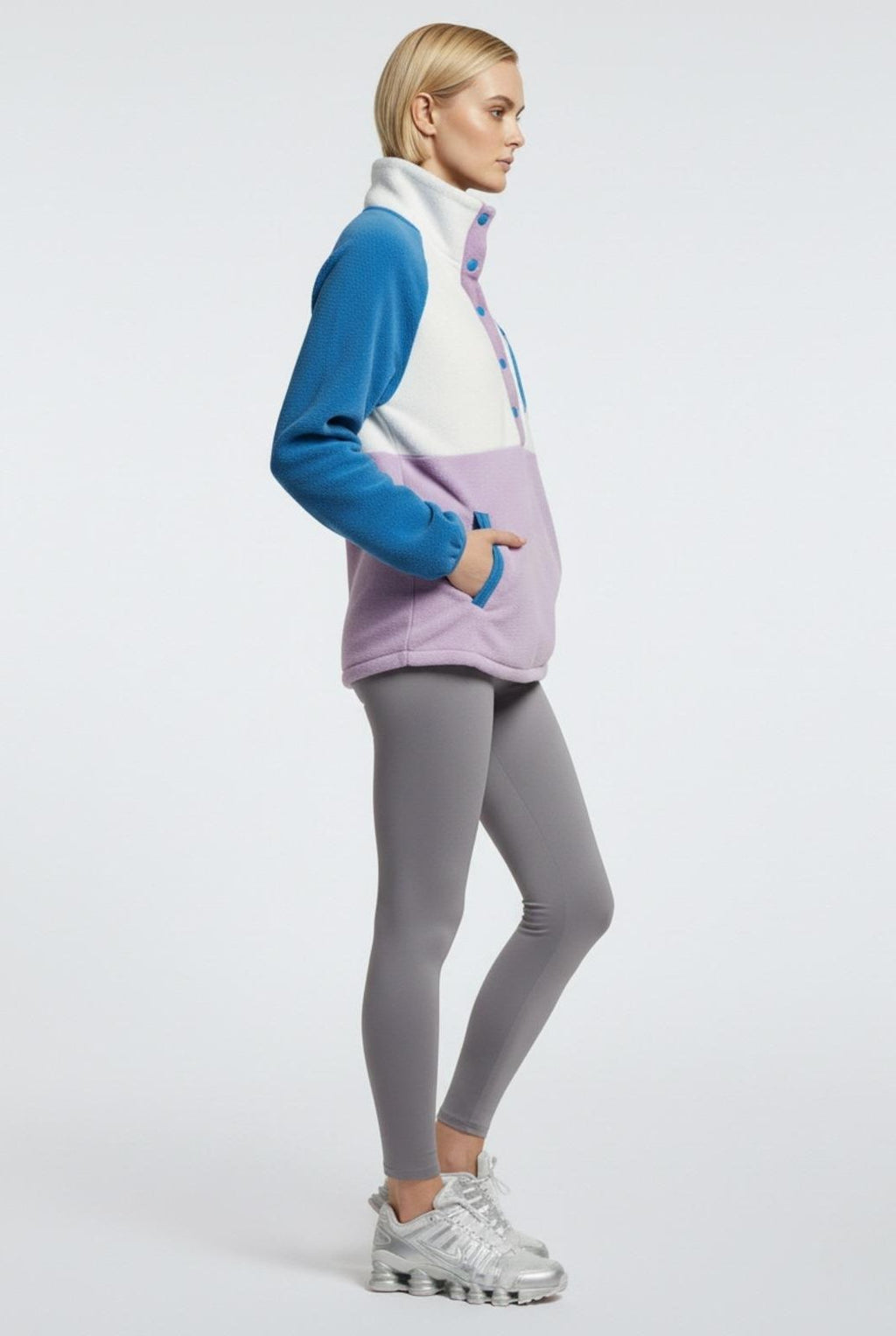 USCO Alpine Quarter-Snap Fleece Blue