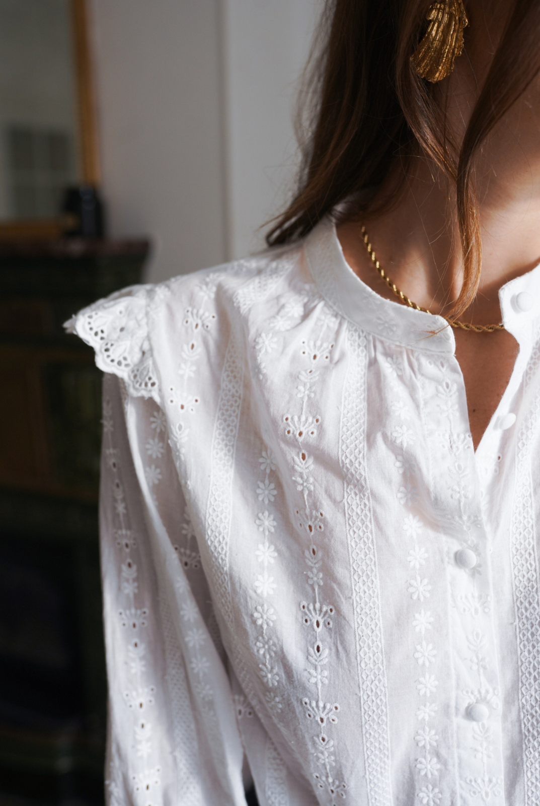 Embroidered Cotton Blouse