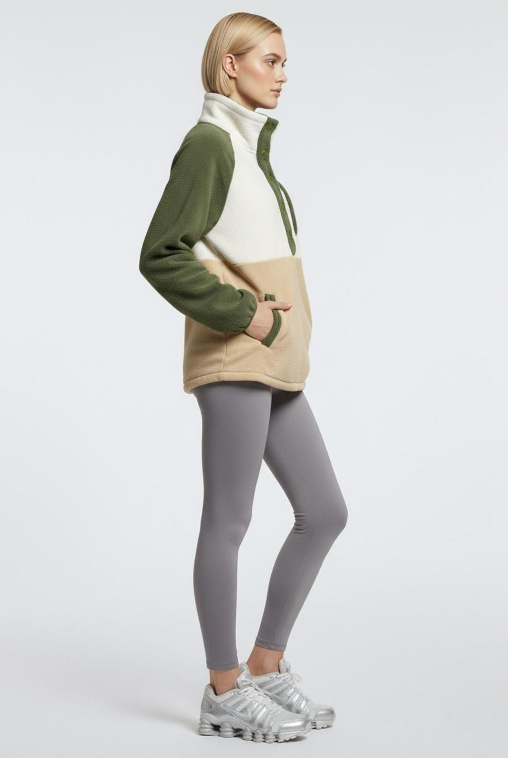 USCO Alpine Quarter-Snap Fleece Green