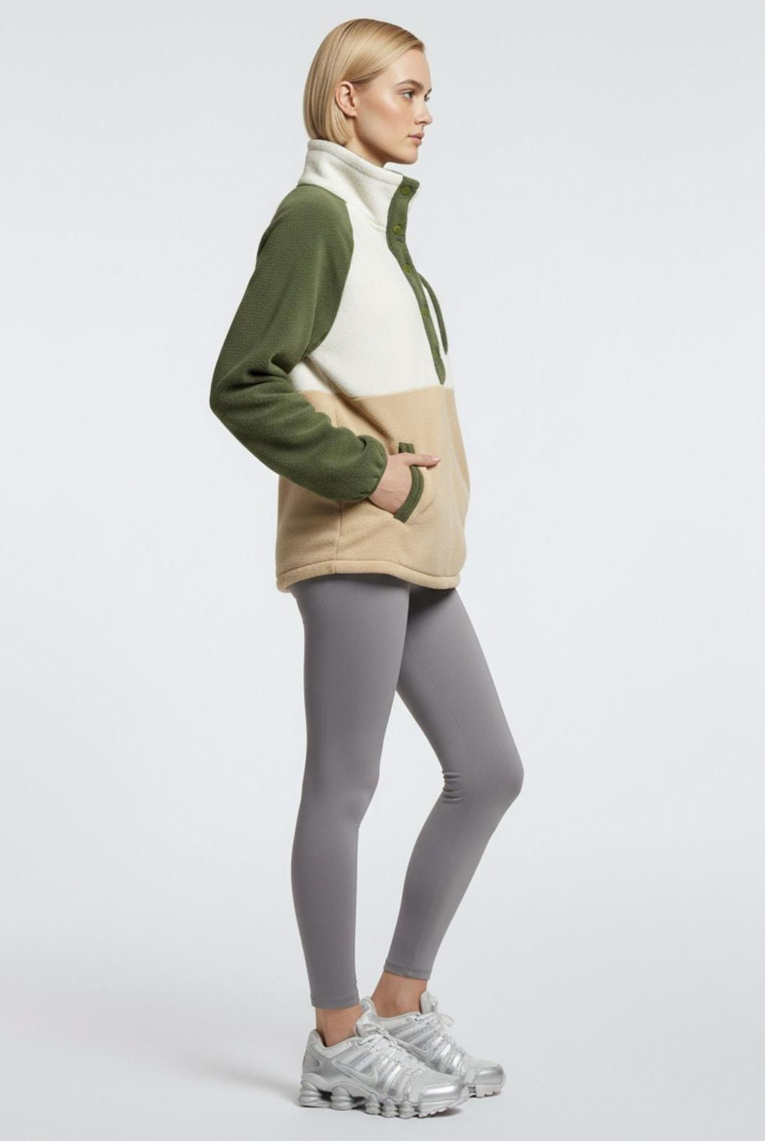 USCO Alpine Quarter-Snap Fleece Green