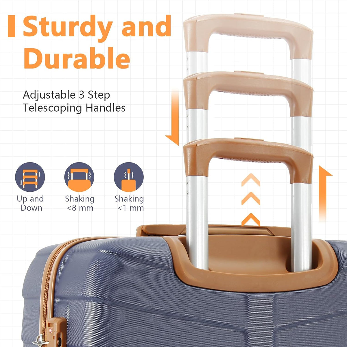 Voyage Set of 3 Hard Shell ABS Suitcases