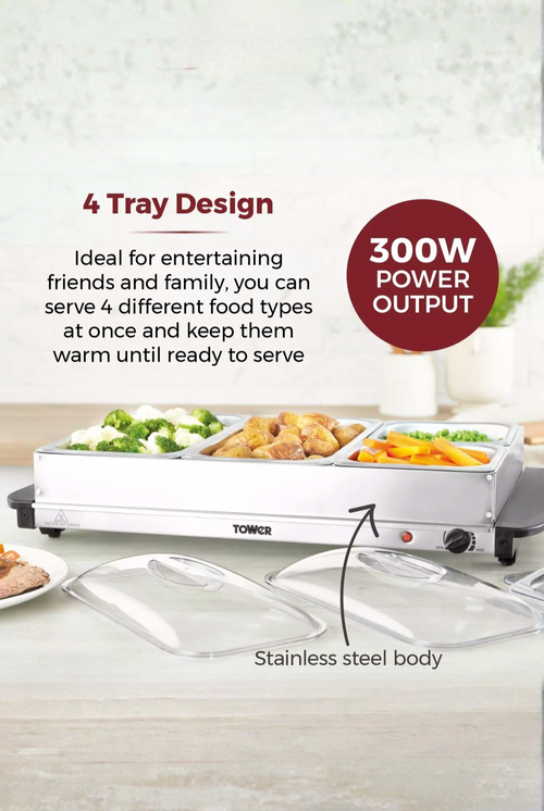 Tower 4 Tray Buffet Server