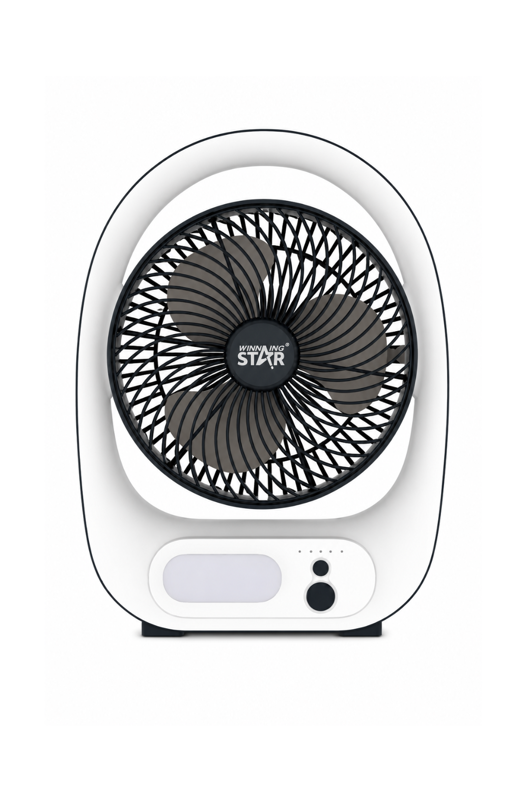 Winning Star Rechargeable USB Table Fan with LED Light – 8"