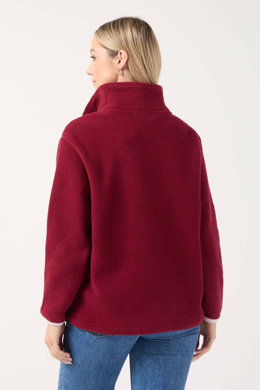 USCO Haven Half-Zip Fleece Pullover Burgundy
