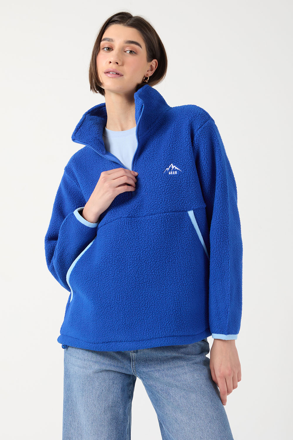 USCO Haven Half-Zip Fleece Pullover Blue