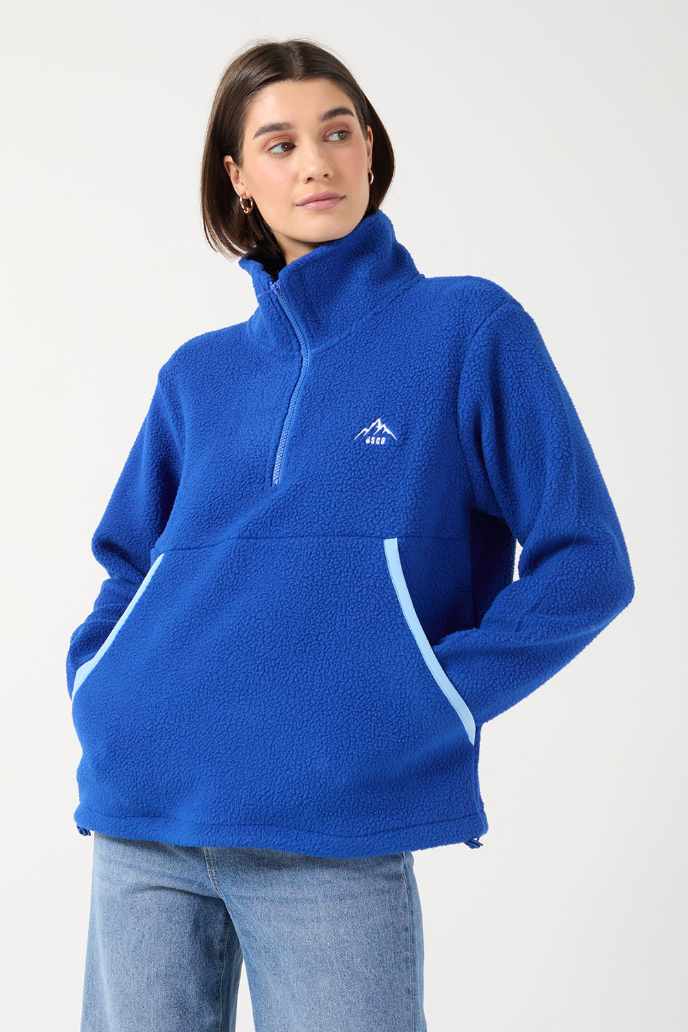 USCO Haven Half-Zip Fleece Pullover Blue