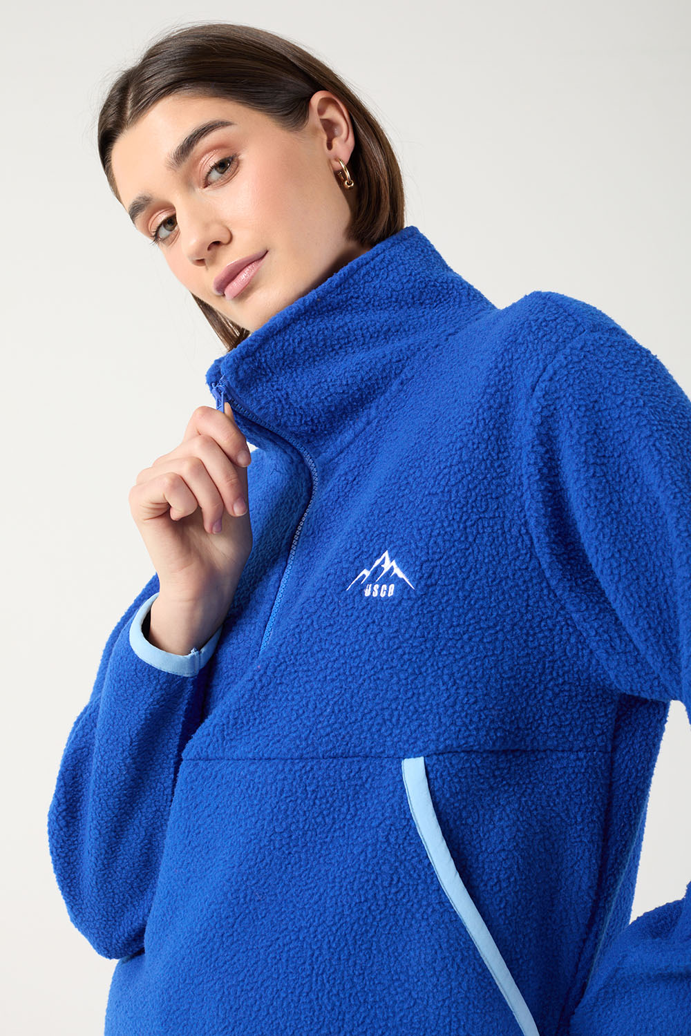USCO Haven Half-Zip Fleece Pullover Blue